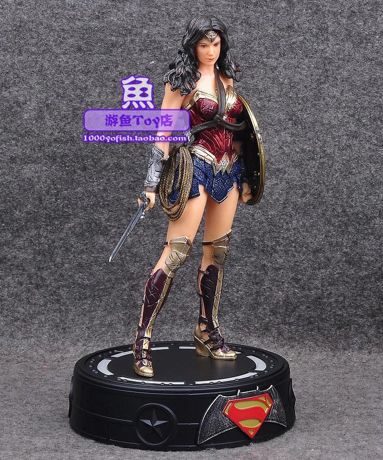 New DC Comic Film Justice League Super Hero Model Wonder Woman Superman Batman Base Light Statue Fi