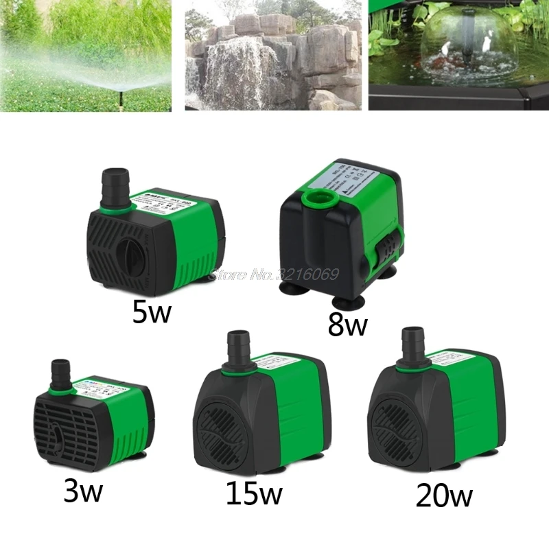 

AC 220-240V ABS Submersible Pump Fish Tank Aquarium Pond Fountain Water Pump 5 Types Electric Submersible Water Pump