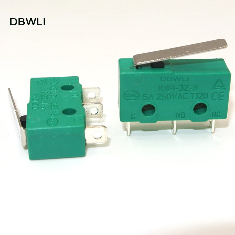 10 шт. AC 125 в 5 ампер SPDT 1NO 1NC короткий концевой выключатель с прямым рычагом на шарнире мини микро-переключатель