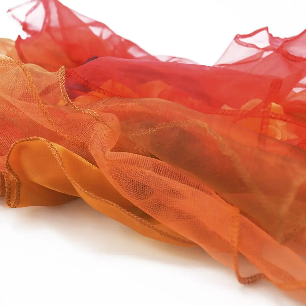 2pcs/Set Butterfly Fairy Wings for Girl Kids Tulle Dress Halloween Fancy Princess Dancing Costume Orange