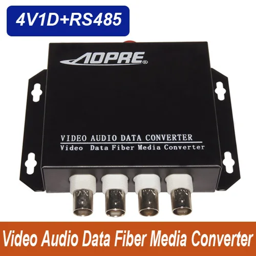 4CH Video Fiber Optic Media Converter for CCTV S/M 20Km FC 1Pair 