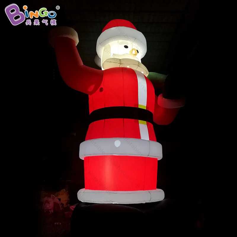Популярная модель надувного Санта Клауса со светодиодной подсветкой 6 м/20 футов