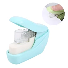 Без гвозди без скоб клецки машина Мини милый защиты бумаги Clinch штапель без скоб степлер для школы офис дома книжные принадлежности