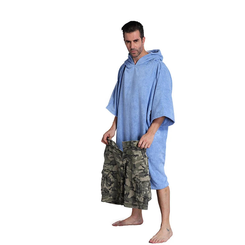 Online Superabsorbente bata de baño cambiante, Toalla poncho para surf con capucha, talla única