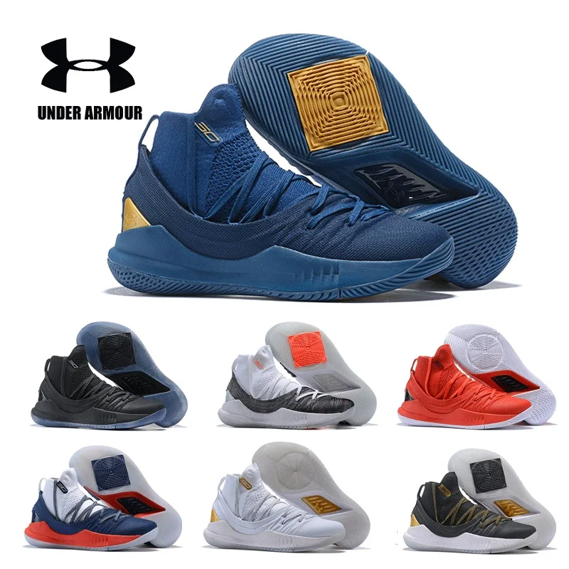 

UA Curry 5 Under Armour Basketball Shoes Men's Five Wearable Sneakers Men Zapatos de hombre Light Cushioning Breathable Shoes