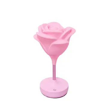 

Usb LED Charging Rose Flower Holiday Night Lights for Valentine's Day Wedding Party Christmas Wreath Silicone Lamp Decoration
