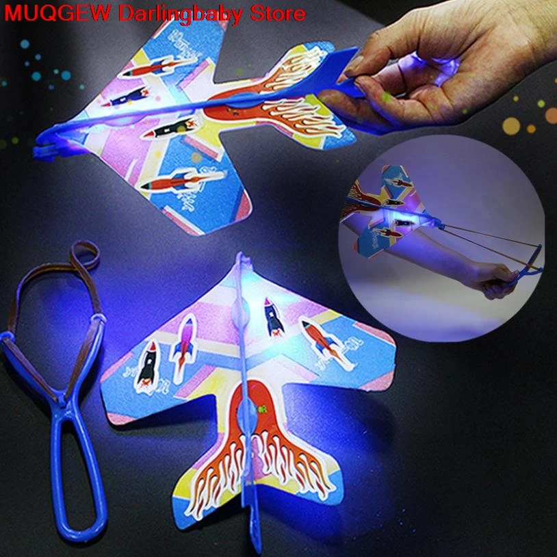 

DIY Flash Ejection Cyclotron Light Plane Slingshot Aircraft Fun Funny Gadgets Novelty Interesting Toys Children Birthday Gift