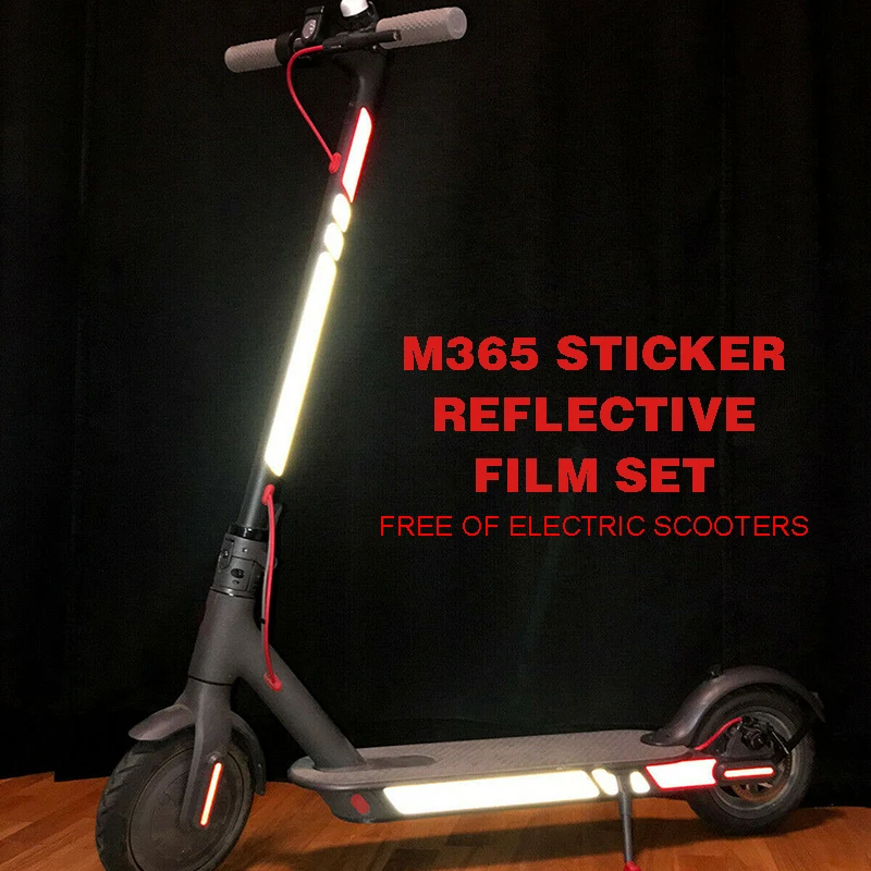 Reflective Stickers Styling Set For Xiaomi Mijia M365 Electric Scooter Night Safety Warning Strip