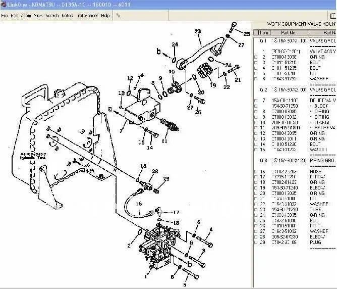 komatsu forklift parts diagram