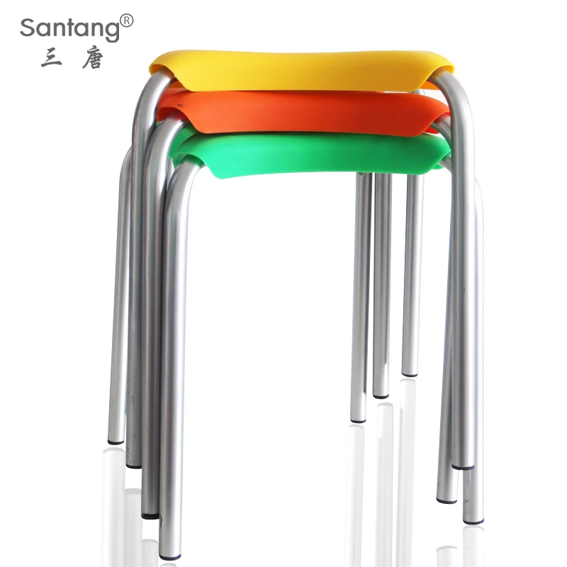 Three Tang Ikea Plastic Color Fangdeng High Stool Stools Stacked