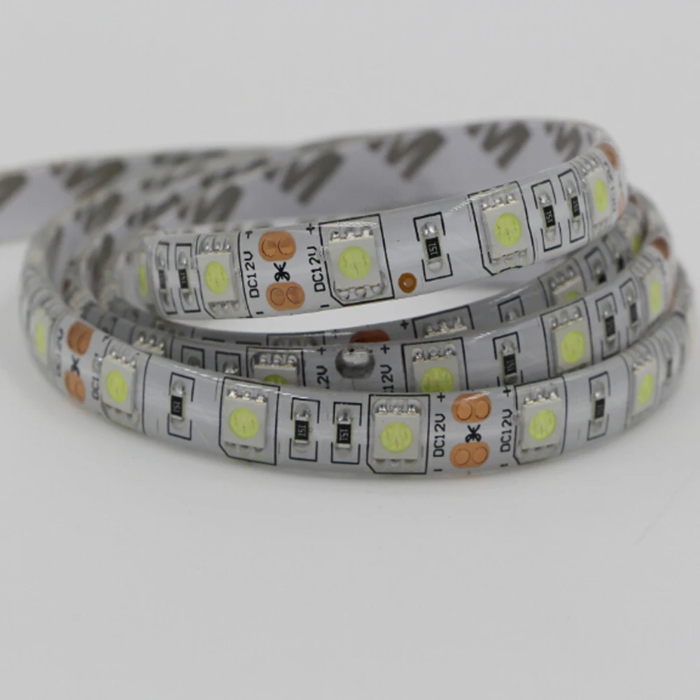 Светодиодная лента 5050 smd Водонепроницаемая не/ip65 DC 12 В 60 светодиодов/м гибкая