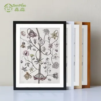 

Wood Grain Wall Paper Photo Frame Home Decor Wall Picture Album Hanging Rope Wooden Clip Fast Shipping Sticker Decor 3DHKL35