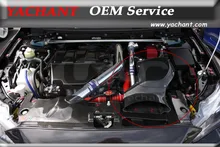 Углеродное волокно воздухозаборник коробка подходит для 08-13 Mitsubishi Lancer Evolution X EVO 10 h KAISAI стиль Air Box w/Металлический фитинг комплект