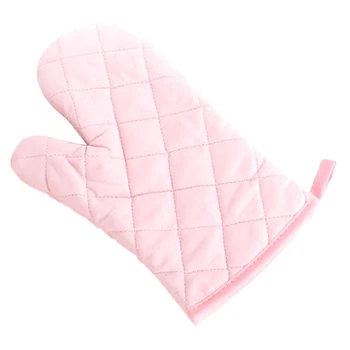 

1pc Cotton Protection Gloves Kitchen Heat Resistant Oven Microwave Kitchen Gloves pink