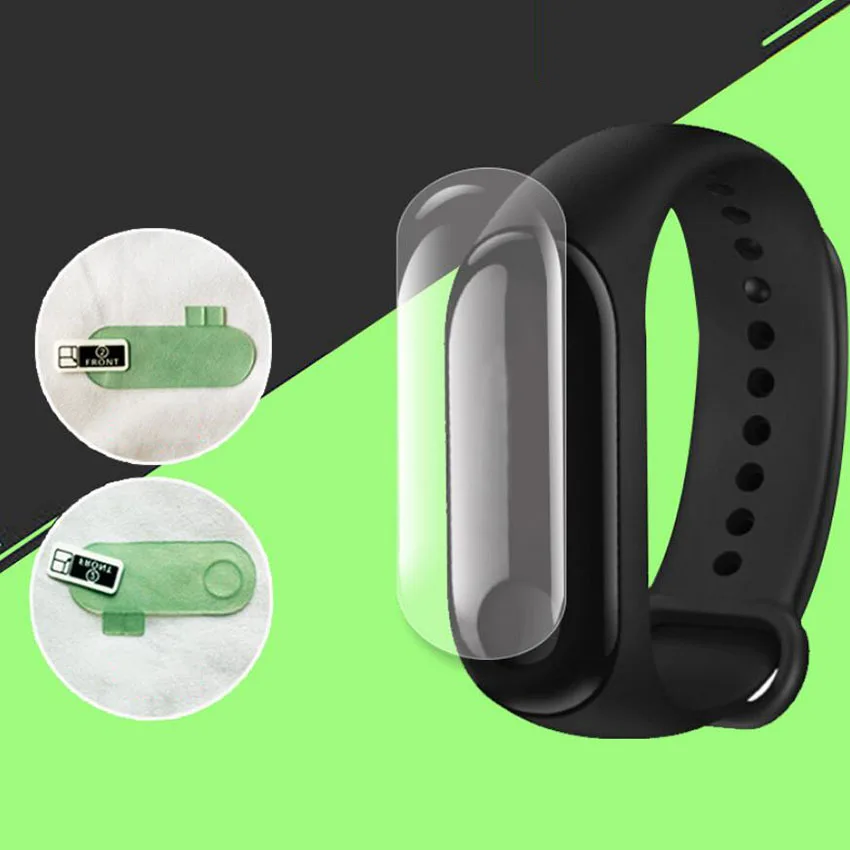 2 шт. Защитная пленка для экрана для Xiaomi Mi Band 3 Смарт Браслет полное покрытие Защитные пленки не закаленное стекло