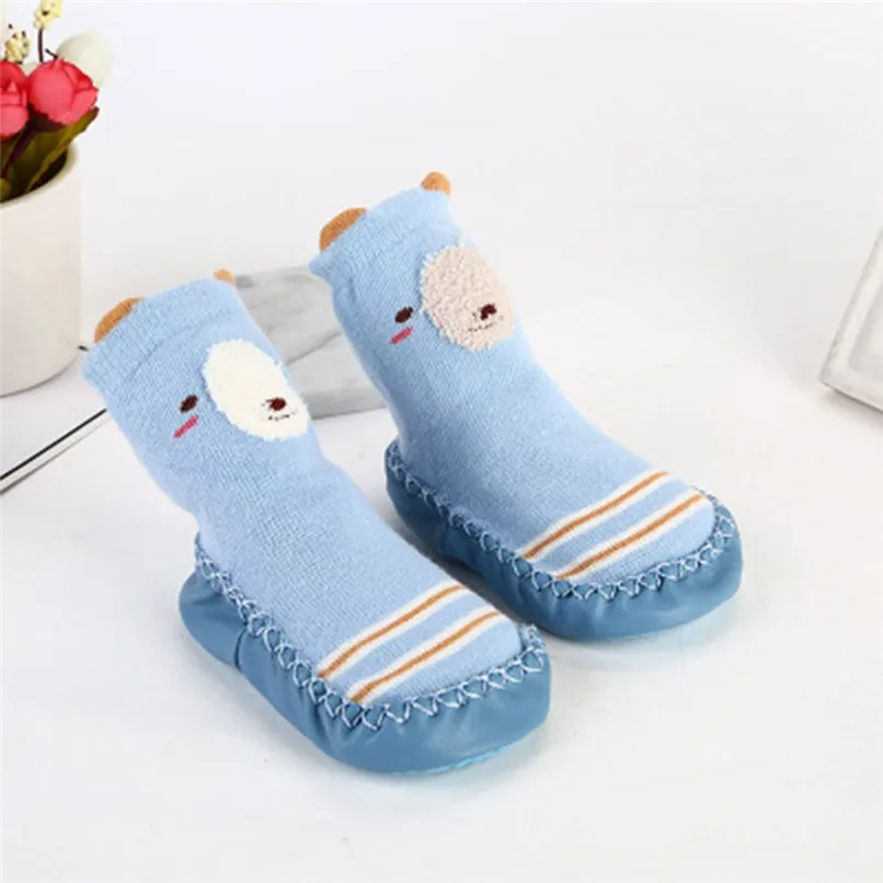 1 пара носков для малышей хлопковые нескользящие носки с рисунком животных для маленьких мальчиков и девочек носки для малышей skarpetki niemowlak# L5