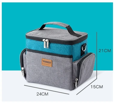 Новая модная вместительная сумка для обеда, термоизолированная сумка для еды, Ланч-бокс для женщин и детей, Повседневная сумка для пикника, хорошее качество - Цвет: Синий