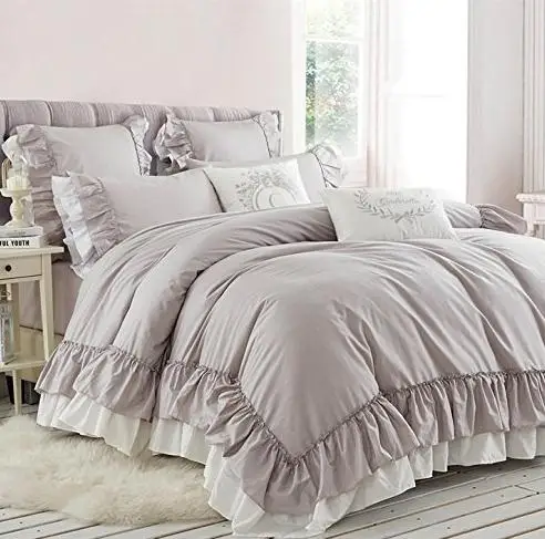 aliexpress  buy light grey double bed princess ruffle