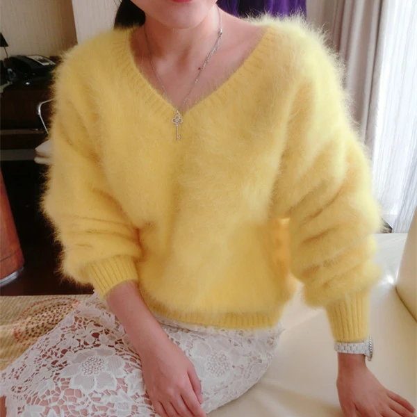 2018 Women ladies Sweaters and Pullovers Pure 100% Mink Cashmere Knitted Pullover wsr294 2018 Women ladies Sweaters and Pullovers Pure 100% Mink Cashmere Knitted Pullover wsr294
