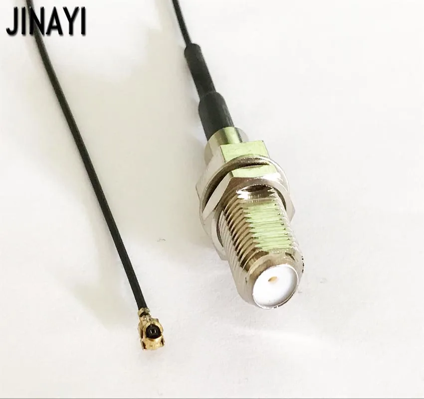 

10pcs Black IPX u.fl IPEX to F Female Jack Connector Adapter RF Pigtail Cable 1.13mm 15cm 20cm 30cm