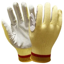 Сверхмощные Арамидные волокна устойчивые к порезам защитные перчатки Сплит коровья кожа анти-резкие рабочие перчатки