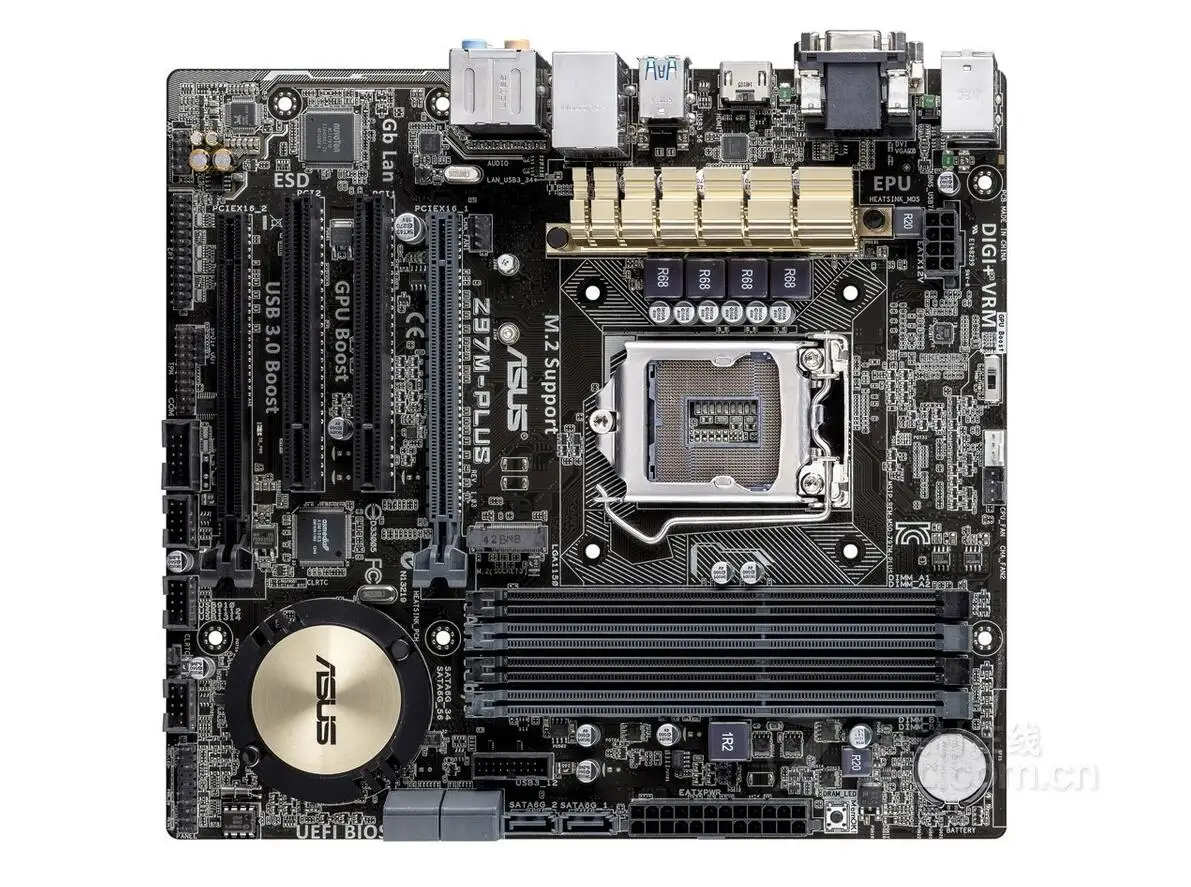 

ASUS Z97M-PLUS Desktop Motherboard Z97 Socket LGA 1150 i7 i5 i3 DDR3 32G M.2 SATA3 USB3.0 VGA DVI HDMI Micro-ATXmotherboard