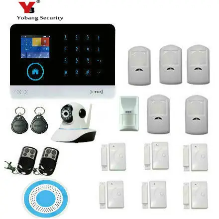 

YoBang Security Smart Home Security Android IOS GSM GPS GPRS Alarm And Pet PIR Mobile Detector Wireless Smoke Sensor IP Camera .