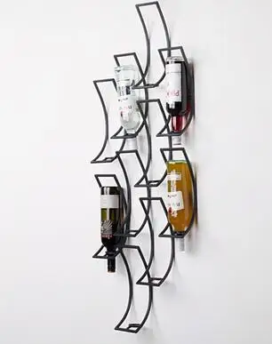 Hanging on the wall of wine rack. Red wine rack bar top art.