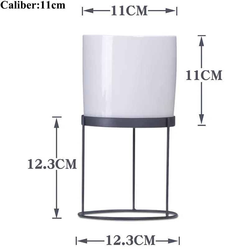 Скандинавские креативные золотистые железные художественные круглый, белый, керамический цветочный горшок для суккулентов, горшки для офиса, гостиной, рабочего стола, декоративный бонсай - Цвет: B