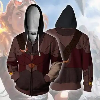 

Game Magic The Gathering Chandra Hoodie Jacket Cosplay Costume 3D Printing zipper men women Hooded Sweatshirts anime Sport coats