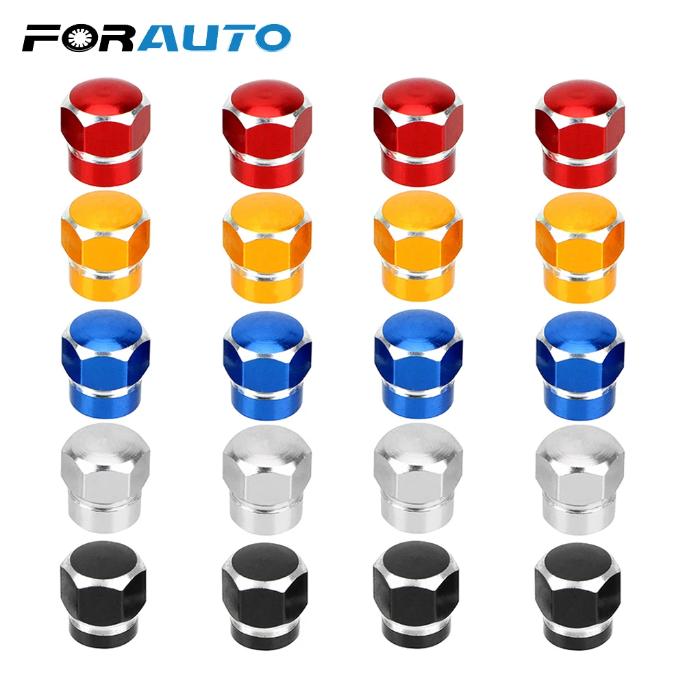 

4Pcs Car Vehicle Wheel Bicycle Air Caps Airtight Stem Dust Covers Motorcycle Tire Valve Stem Caps Nuts & Bolts Auto Accessories