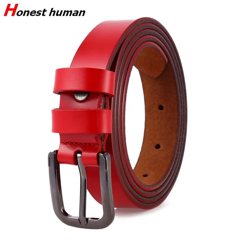 1pcs Luxury Genuine Leather Women Belt Brand Pin Buckles Belts For