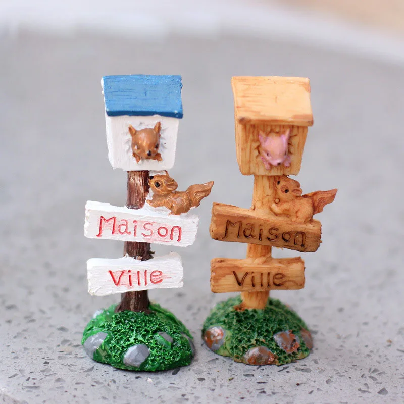 

Squirrel Mailbox Animal Miniature Fairy Garden Home Houses Decoration Mini Craft Micro Landscaping Decor DIY Accessories