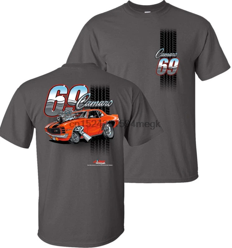 

1969 Chevy Camaro Tooned Up Classic 1st Generation T-Shirt Z28 SS RS Muscle Car(1)
