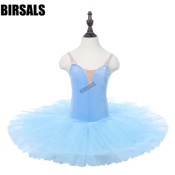 

Girls blue ballet leotard dress tutu children pre-professional performance ballet stage dance tutu costumes ballerina PPL18044E