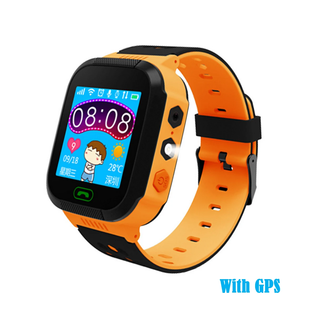 Q528 GPS Смарт часы с камерой фонариком детские экстренные вызовы местоположение