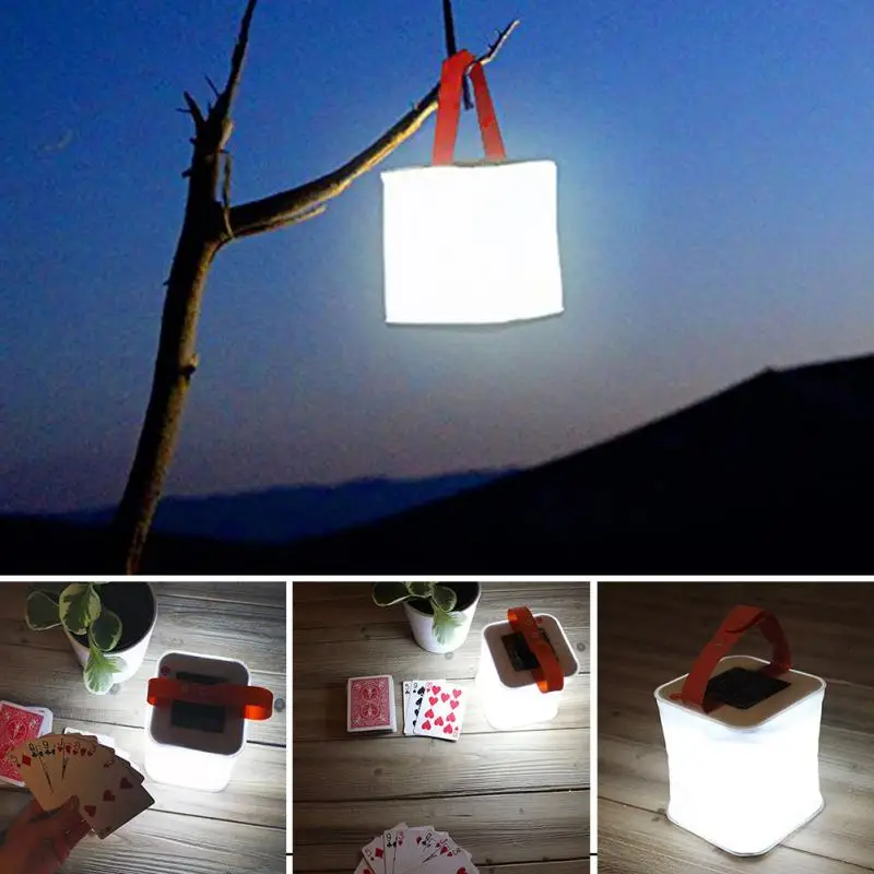 

Novelty Inflatable Solar lantern foldable telescopic airbag lighting waterproof lantern LED lamp outside activity tent light 1W