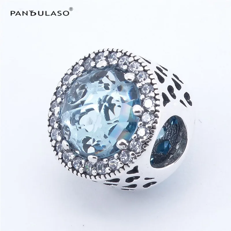 

Glacier Blue Radiant Hearts Charms Beads 925 Silver beads for jewelry DIY Fit European Charm Bracelet For Women Jewelry