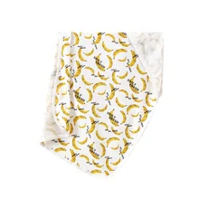 Новая детская простыня для новорожденных, Комплект постельного белья 55x75 см для новорожденных, простыни для кроватки, постельное белье из хлопка с принтом банана, детское одеяло