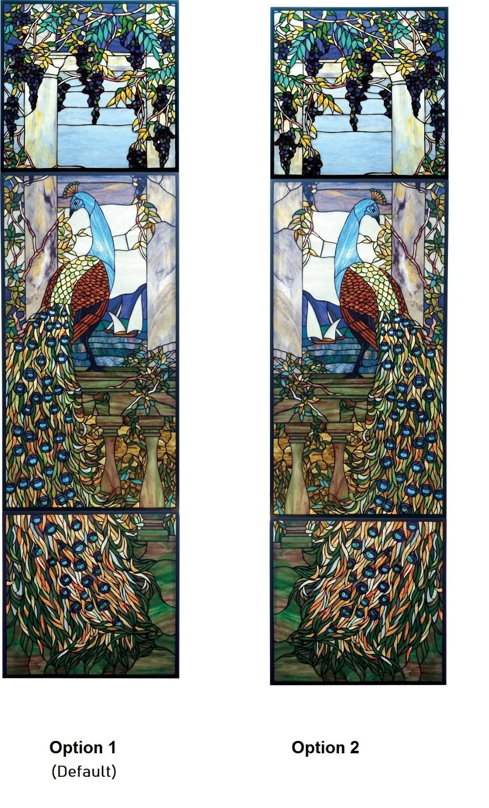 Door with a Stained Glass Peacock