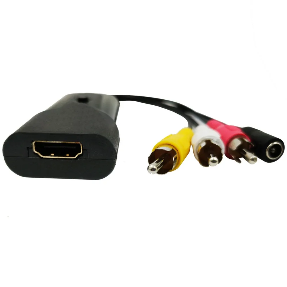 

HDMI-compatible TO AV Scaler RCA AV/CVSB L/R Adapter HD Video Converter Box,1080P HDMI2AV Support NTSC PAL