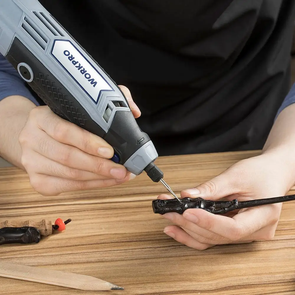 WORKPRO 130W Mini Drill Rotary Tool With Grinding