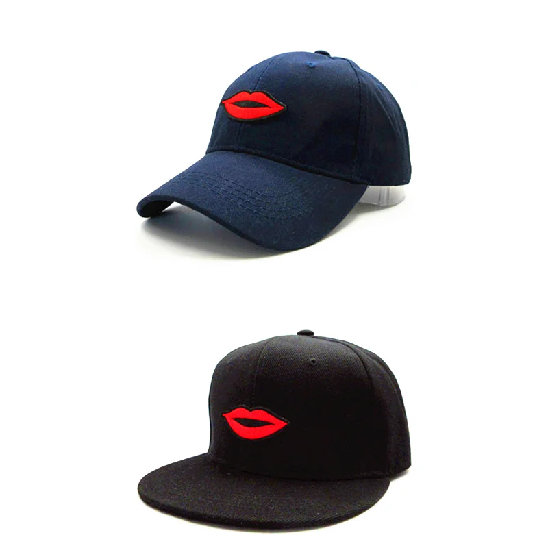 LDSLYJR 2018 Lips embroidery cotton Baseball Cap hip hop cap Adjustable