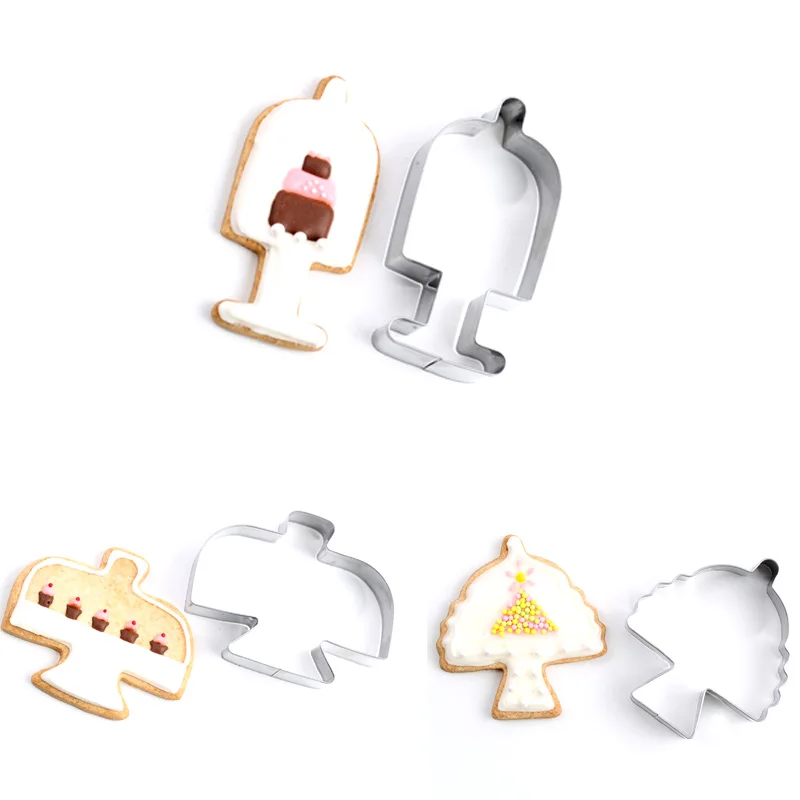 

3pcs/set Stainless Steel Cookie Cutter Baby Food Supplement Mould Fondant Biscuits Tools Sugar Craft Bakery Bakeware