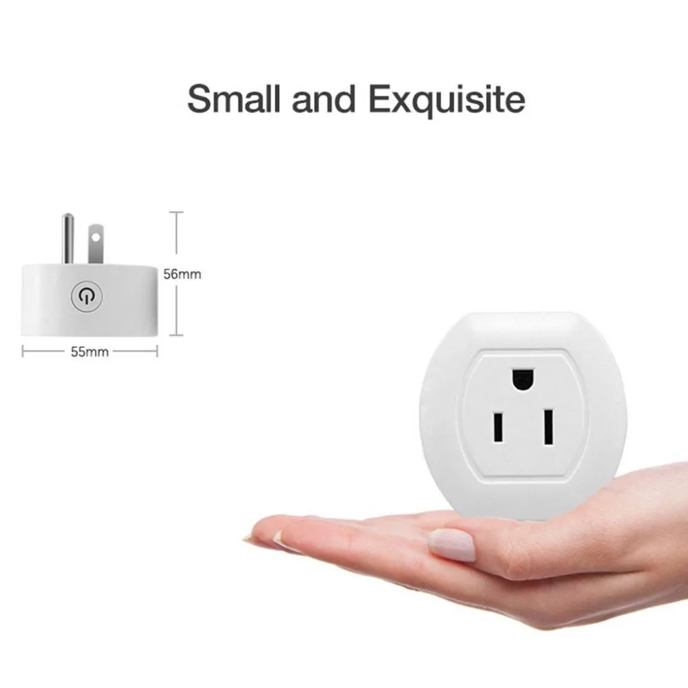 

Wi-Fi Enabled Mini Outlets Smart Socket Wireless Electric Device Control Plug Phone App Smart Timer