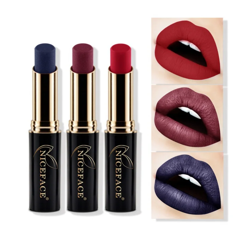 Lips Makeup Waterproof Matte Metallic Lipstick Sexy Long Lasting Smooth Velvet Lip Stick Make Up Batom Beauty Cosmetic |