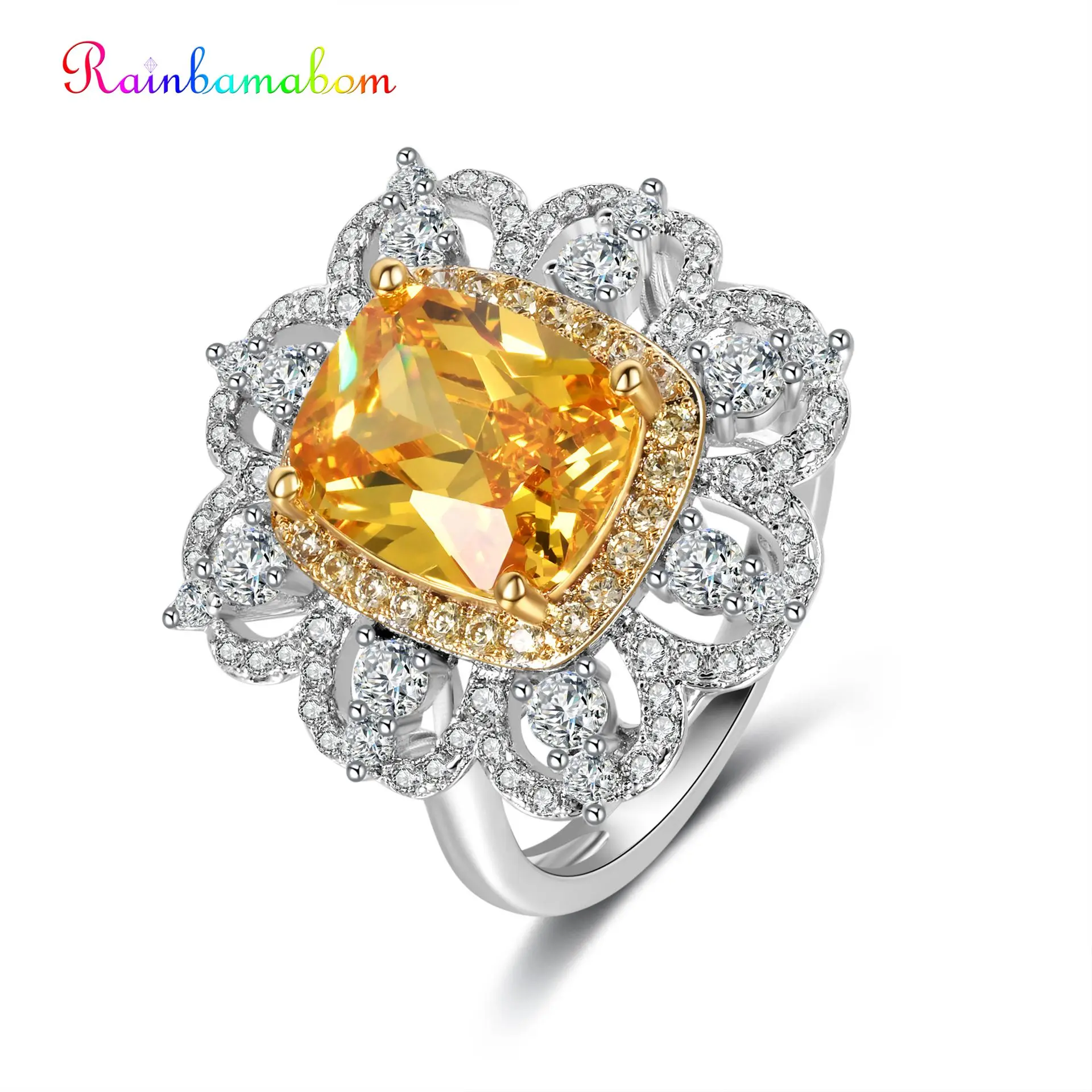 Fashion Elegant Women Anneaux Argent Or Mariage Bijoux Cadeau Bague Taille 5-12