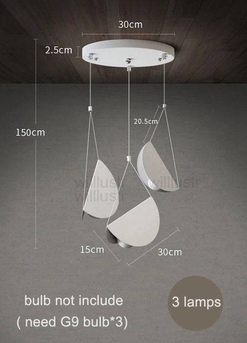 Летающий сложенный бумажный металлический подвесной светильник оригами художественный железный подвесной светильник для кафе столовой ресторана бара отеля подвесной светильник ing - Цвет корпуса: 3 lamps set