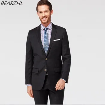 

men dress suit for groom tuxedo dark gray custom made suits 2019 formal wear