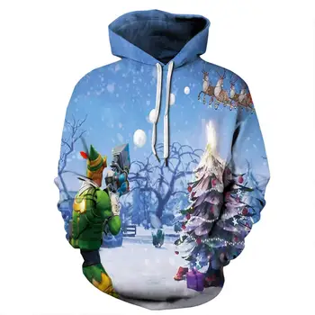 

Christmas Theme Hoodie Men Women Long Sleeve Pullover Hoody Tops Lover Casual Tracksuit 3D Printed Hoodies Sweatshirts Drop Ship